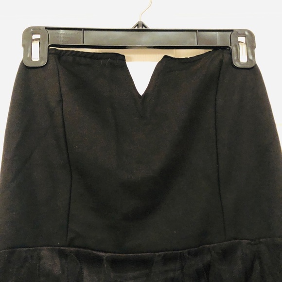 strapless bodysuit with mesh skirt long maxi sz L - Picture 7 of 8